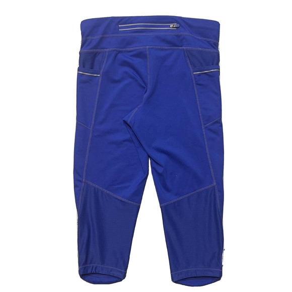 Athleta Sonar Crop Capri Legging Women XS 63291 Blue Running Workout Pockets EUC - Picture 2 of 8